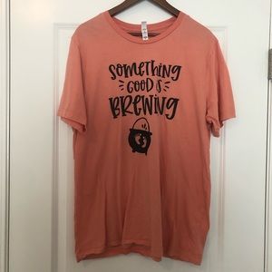 Bella Canvas T Shirt Women Pregnant Size XL T Shirt Orange Halloween